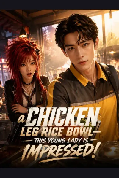 A chicken leg rice bowl—this young lady is impressed! poster