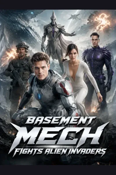 Affiche de Basement Mech Fights Alien Invaders