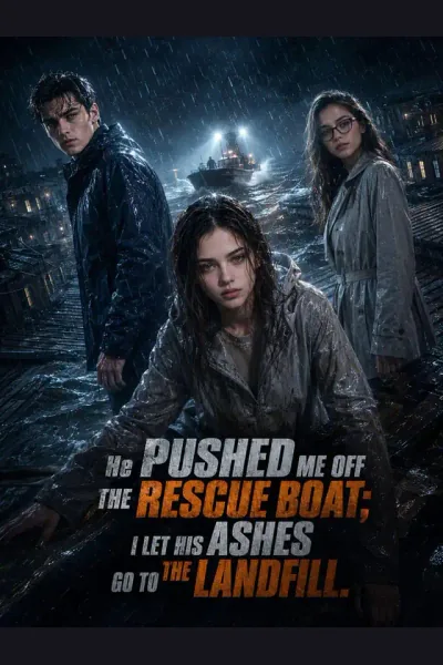 He pushed me off the rescue boat I let his ashes go to the landfill poster