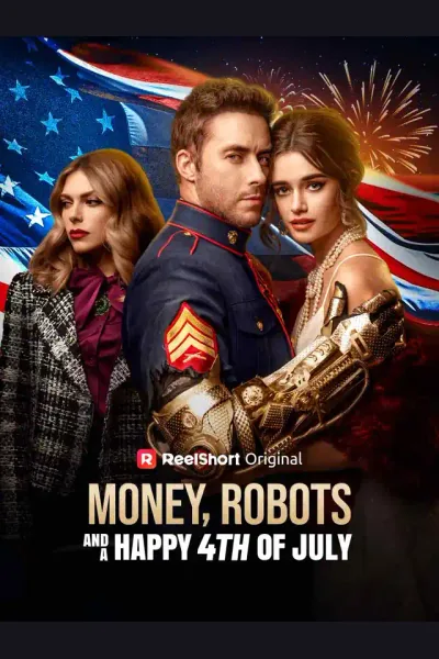 Money, Robots, and a Happy 4th of July poster