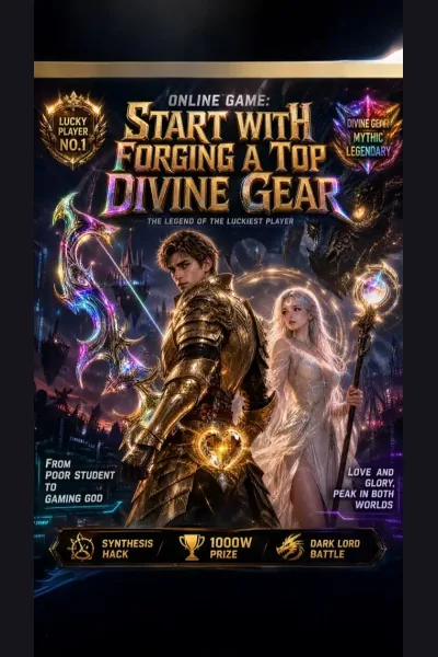 Póster de online game：start with forging a top divine gear